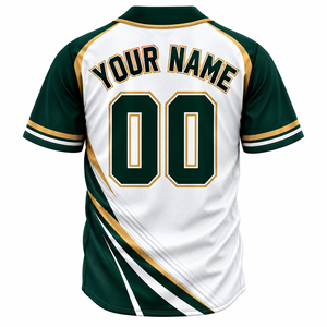 Camiseta de Béisbol Sinewy Personalizada con Nombre y Número, Sublimada, de Poliéster que Absorbe la Humedad, Unisex para Adultos, Manga Corta, Cierre de Botones - Product Image 2