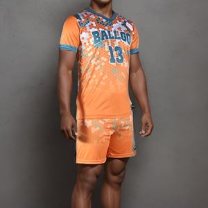 ชุดวอลเลย์บอลแบบกำหนดเองและชุดทีมพิมพ์ลายแบบ Sublimation ชุดกีฬาสำหรับผู้ชายและผู้หญิง ผลิตจากโพลีเอสเตอร์ 100% ระบายอากาศได้ดี - Product Image 5