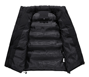 Gilet matelassé léger personnalisé pour homme, sans manches, entièrement zippé, chaud pour l'hiver, avec poches zippées - Product Image 4