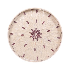 Plateau de service de luxe en nacre, fait main, incrusté de coquillages, plateau décoratif pour la maison, l'hôtel, le restaurant, pour le service et les cadeaux - Product Image 1