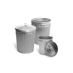 Poubelle ronde en fer galvanisé sur mesure pour la maison, le jardin, l'intérieur et l'extérieur, couleur personnalisée - Product Image 3