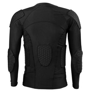 Chemise rembourrée durable, protection compressive, vêtements d'entraînement athlétique, vente en gros de chemises de compression pour le football américain - Product Image 2