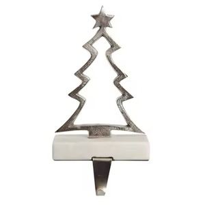 Stocking Holder Festival Decor Silver Finished Modern Design Metal Christmas <b>Tree</b> <b>for</b> Indoor and Outdoor <b>Star</b> Shape - Product Image 4