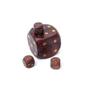 Wooden Dice Box Game 2.5x2.5