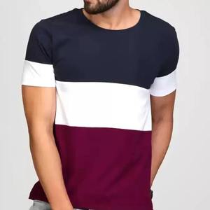Camiseta de Algodón de Gran Tamaño para Hombre, Estilo Colorblock, Manga Corta, Informal, con Logotipo Personalizado, Transpirable, Ropa Urbana - Product Image 1