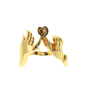 Anillo Solitairekart de Oro Amarillo de 14K de 0.4g 'Juntos para Siempre', Talla 5, Joyería Fina de Amor Eterno - Product Image 3