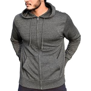 Oem Custom <b>Zip</b> Hoodie Winter Casual Solid 100% Cotton Oversized Boxy Double Zipper Pocket Windproof Sweatshirt Wholesale Men - Product Image 2