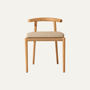Chaise de salle à manger en teck à dossier arqué de style scandinave, minimaliste et contemporaine, pour la maison, les restaurants, les salons, les bureaux - Product Image 2