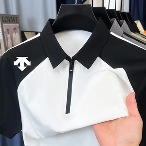 T-shirt de luxe à fermeture éclair pour homme, col chemise, imprimé original de créateur, manches courtes, respirant, mode décontractée, été - Product Image 6