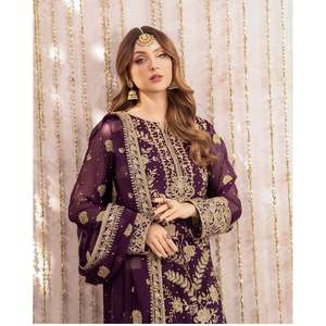 Top en georgette de renard épais XL Plazzo & Dupatta Look élégant - Product Image 5