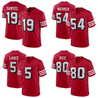 Jersey Tim Sepak Bola Amerika Berkualitas Tinggi, Cetak Sublimasi, Custom, Lengan Pendek, Anti-Bakteri, Bernapas, Cepat Kering