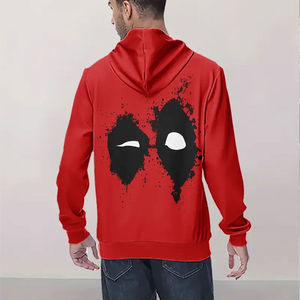 Y2K Oversized DTG Printed Heavyweight Hoodie Custom Zip Up Boxy Fit Distressed Cropped Hoodie Premium Streetwear 460 GSM Men - Product Image 2
