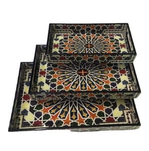 Wholesale Transparent Decorative Lucite Storage Insert Rolling Serving Trays <b>Clear</b> Acrylic Tray with Gold Designing & Detailing - Product Image 1