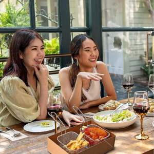 Bold Blossom Wholesale Stainless Steel French Fries Holder Square Shape <b>Chip</b> Nuggets Snacks Food Serving Dish Heat Resistant - Product Image 6