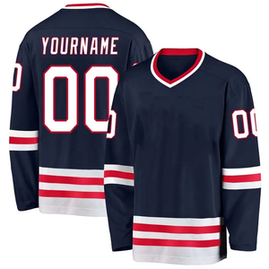 เสื้อฮอกกี้น้ำแข็งแบบระบายอากาศพิมพ์ลายตามสั่ง 100% โพลีเอสเตอร์ ไซส์พลัส - Product Image 1