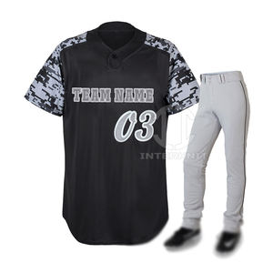 Conjunto de Pantalones y Camiseta de Béisbol Transpirables Personalizados de Talla Grande, Uniforme de Béisbol Profesional de Poliéster con Estampado por Transferencia de Calor - Product Image 2