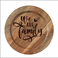 Assiettes de service de luxe en bois d'acacia naturel, écologiques, polies à la main, design européen, fabriquées en Inde, pour Thanksgiving