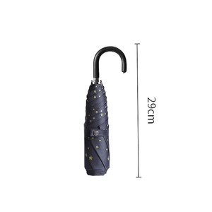 Paraguas de Viaje Plegable Manual de Tres Secciones con Mango en J, Protección UV, Set de Regalo de Lujo para Regalos Empresariales - Product Image 2