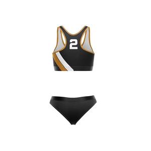 ชุดบิกินี่พิมพ์ลายโลโก้ตามสั่งสำหรับผู้หญิง ฤดูหนาว ผ้าไนลอน 100% ทรงชีคกี้ บอดี้สูทแบบไม่มีสายรัดหลัง ทรงปกติ ระบายอากาศได้ดี แห้งเร็ว - Product Image 6