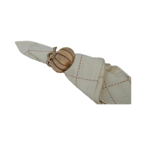 Porte-serviettes vintage en forme de citrouille avec finition en laiton antique pour la décoration de la table, anneau à serviettes décoratif - Product Image 1