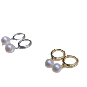 Pendientes de Perlas de Agua Dulce Naturales de 8-9 mm, Mantou de Alta Calidad, Joyería de Lujo, Exquisita y de Temperamento Ligero - Product Image 5