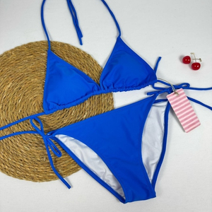 Ensemble de bikini imprimé slim fit pour femmes, 2 pièces, taille haute, maillot de bain en polyester, vêtements de plage tendance, maillot de bain d'été - Product Image 5