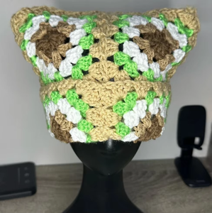 Gorros de Punto con Orejas de Gato, Lindos y a la Moda, para Mujer, Invierno, Estilo Urbano, Hechos a Mano, Gorros de Crochet, Fabricante de Gorros Personalizados - Product Image 3