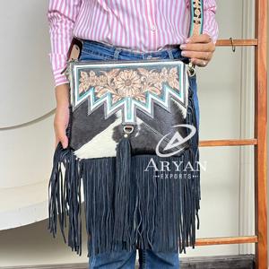 2026 Hot Sale Fashion Hand Tooled Leather Single Shoulder <b>Bags</b> Women's Luxury Genuine Cowhide Leather Purse Designer Trendy <b>Bags</b> - Product Image 1