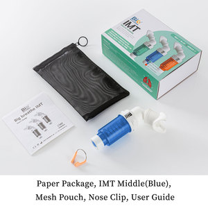 IMT อุปกรณ์ออกกำลังกายหายใจกลาง (สีฟ้า) สำหรับปอดใหม่เครื่องออกกำลังกายช่วยหายใจแบบธรรมชาติปรับได้ขายดี