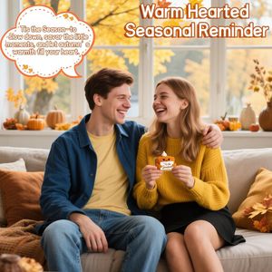 Mini Peluche de Pastel de Calabaza Tejido a Crochet para la Temporada de Otoño, Decoración Hecha a Mano para Otoño, Halloween y Acción de Gracias, para el Hogar y la Oficina - Product Image 3