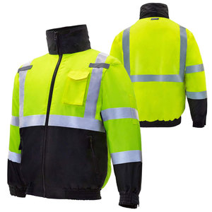 Perfectionists <b>High</b> <b>Visibility</b> CE Certified Breathable Zippered Reflective <b>Softshell</b> Unisex Work <b>Jacket</b> Needle Detection - Product Image 4