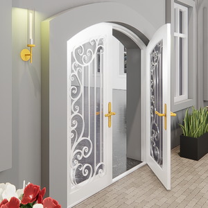 Magnifiques concepts de portes en fer ornemental : Portes en acier haut de gamme pour la sécurité domestique, avec des motifs complexes d'artisanat traditionnel de fermeur. - Product Image 4