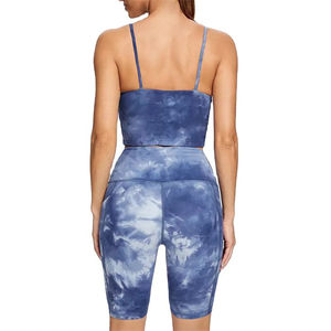 Servicio OEM, Conjunto de Yoga para Mujer, de Spandex/Nylon Estampado, Cintura Media, Elástico en Cuatro Direcciones, Shorts Sin Costuras para Gimnasio y Fitness, Venta Caliente - Product Image 2