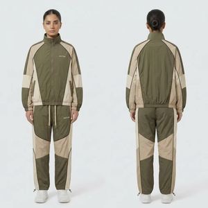 Chándal cortavientos de franela para niños - Traje deportivo con cremallera completa para correr, pedido al por mayor - Product Image 1