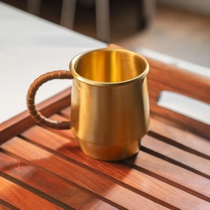Taza de Café de Latón Puro, Hecha a Mano, para Bebidas Calientes y Frías, Ideal para Hogar, Oficina, Cocina, Regalos, Duradera - Product Image 2