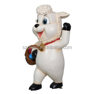 لحم الضأن عيد الفصح مع سلة من البيض مزلقة أرنب عشب منزل بيضة مقعد اليقطين الألياف الزجاجية عيد الميلاد عيد هالوين الديكور عطلة - Product Image 2