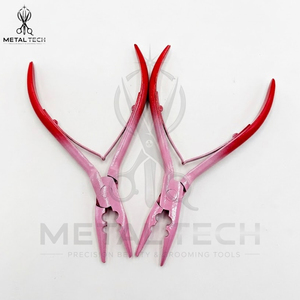 Juego de Pinzas Profesionales de Acero Inoxidable con Degradado Rosa para Remover Extensiones de Cabello, Abridor de Anillos Micro de Múltiples Orificios, Kit de Herramientas para Salón - Product Image 6