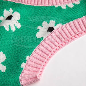 Vêtements de mode grande taille femmes recadrée tricoté gilet Offre Spéciale imprimé femmes recadrée tricoté gilet - Product Image 6