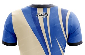 T-shirt pour homme à col rond, manches courtes, coupe régulière, 100% polyester, impression numérique personnalisée avec motif éclair, séchage rapide, respirant - Product Image 5