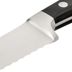 Couteaux à pain à lame dentelée noire, lame de coupe argentée, poignée triple rivet, long couteau de cuisine pour pains et brioches de boulangerie - Product Image 4