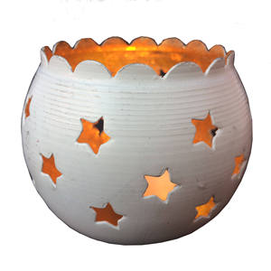Dual Color Metal <b>Tea</b> <b>Light</b> Votive Vessels for Table Lightning Holders | White Grace Candle Holder for Party Decorations Supplies - Product Image 3
