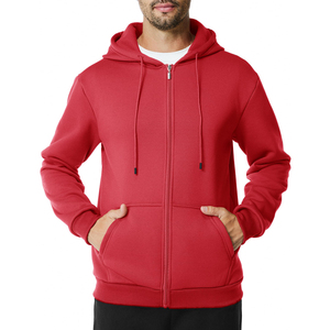 Sudadera con capucha de corte regular, informal, de forro polar, color liso, con cremallera, de alta calidad para hombre, a precio económico, con cuello con cremallera para el invierno. - Product Image 4