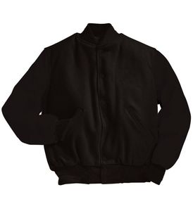 New Varsity Baseball Lettermen Jacket <b>Green</b> Wool Body Black Leather Sleeves - Product Image 4