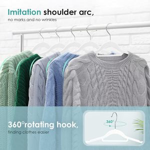 LYDHoome Perchas de Terciopelo Antideslizantes para Hotel, de un Solo Nivel, con Gancho Giratorio de 360 Grados, Ahorro de Espacio, Organizador de Armario - Product Image 4