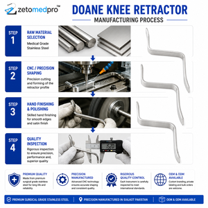 เครื่องถ่างเข่า DOANE แบบสองด้าน ใบมีดขนาดกลาง-ใหญ่ 5.7 ซม. 7.5 ซม. 6.6 ซม. 8 ซม. รุ่น Deep Zetomed Pro - Product Image 3