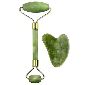 4 Piece <b>Set</b> Jade Roller and Gua Sha Tools for Facial <b>Massage</b> Skin Care Routine Includes Green Jade Roller - Product Image 3