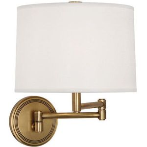 Modern Indoor Adjustable Movement Wall <b>Light</b> Metal Gold Finish Fabric Shade LED Wall Lamp For Bedroom Hotel Decorative <b>Sconce</b> - Product Image 1