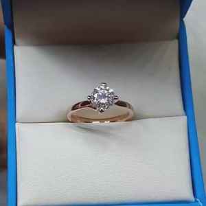 Anillo solitario de diamante cultivado en laboratorio de 1.01 quilates, corte brillante redondo, con engaste tipo catedral, para mujer, en oro macizo de 14 quilates, regalo de aniversario para parejas. - Product Image 6