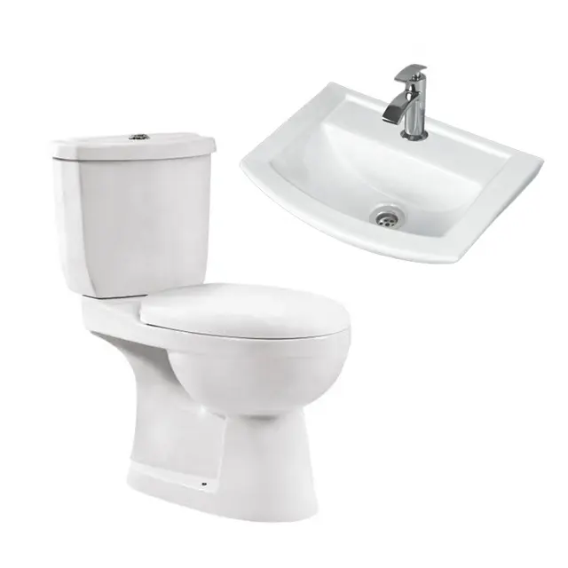 Badezimmer Toilette und Waschbecken-Set Sanitärkeramik Waschbecken Badezimmer Wc Keramik-Toilette/Wohnzimmer-Set Badezimmerzubehör