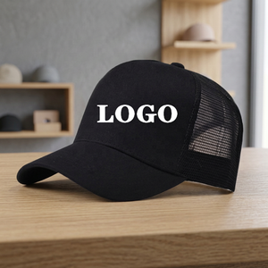 Gorra Trucker Negra de Malla 100% Algodón, 5 Paneles, Ajustable, Unisex, Logotipo Frontal con Serigrafía, Estilo Hip Hop, Casual, Primavera/Verano - Product Image 4